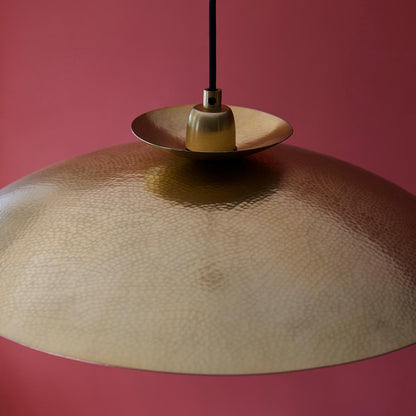 Hammered Pendant Brass