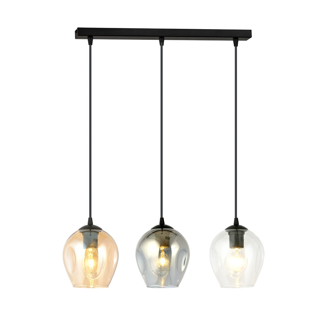 Istar 3 Light Pendant Black, Graphite & Amber