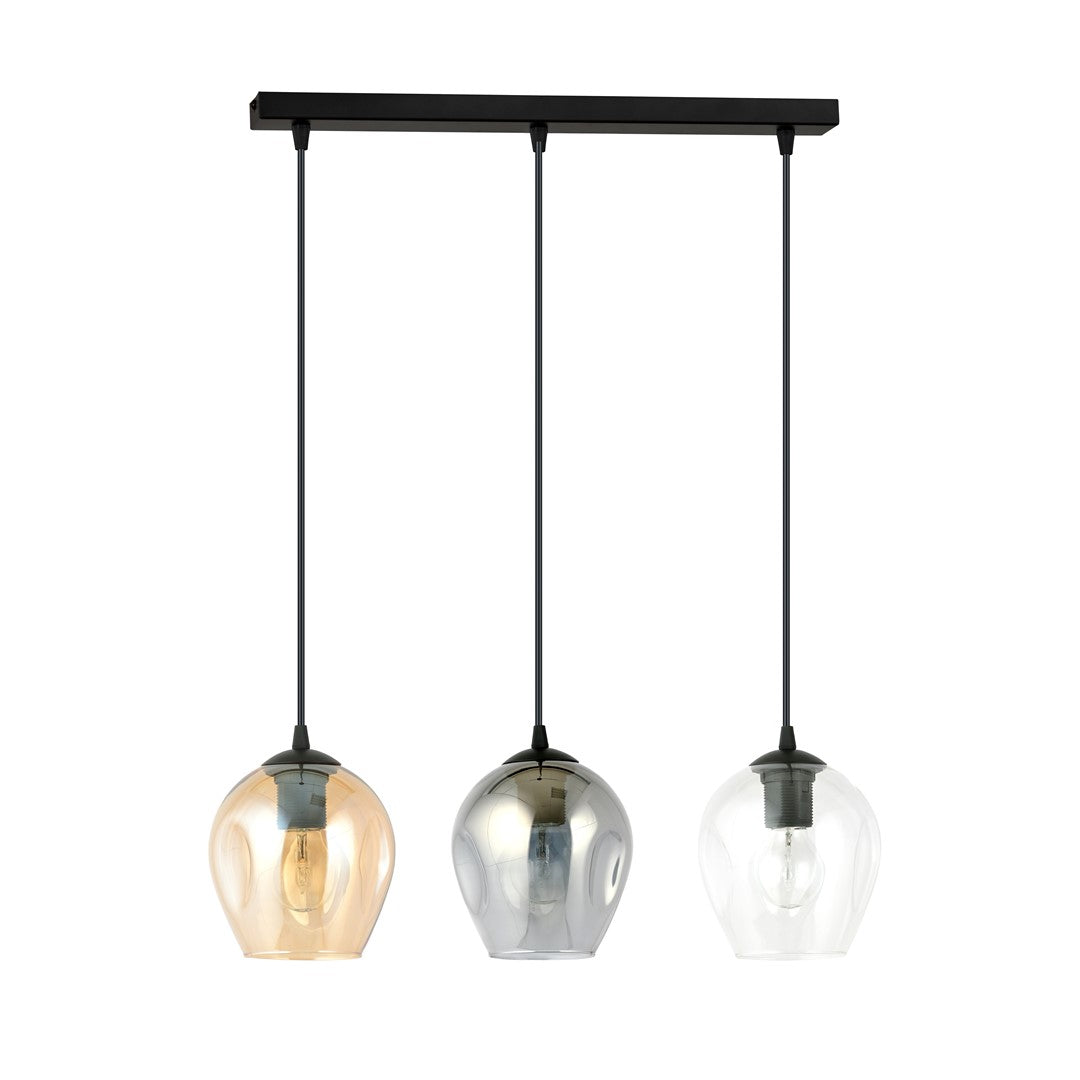 Istar 3 Light Pendant Black, Graphite & Amber