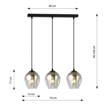 Istar 3 Light Pendant Black & Graphite