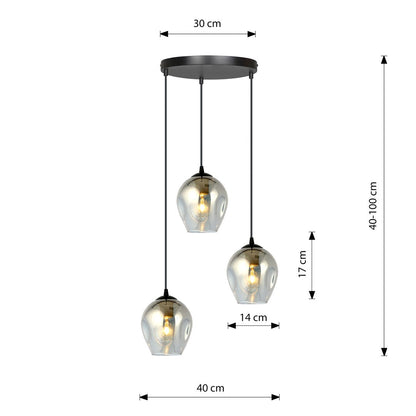 Istar 3 Light Pendant Black & Graphite