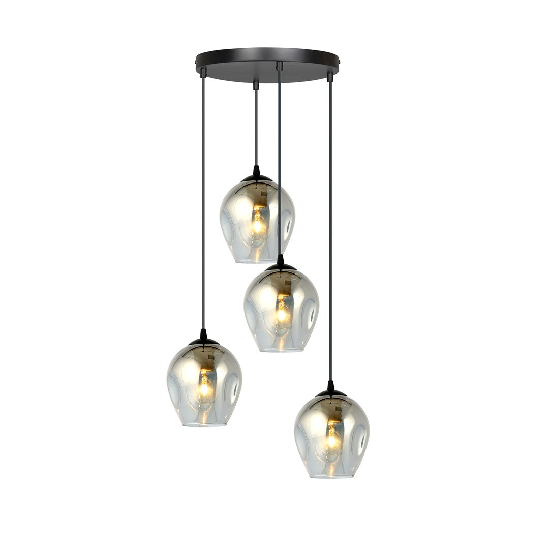 Istar 4 Light Pendant Black & Graphite