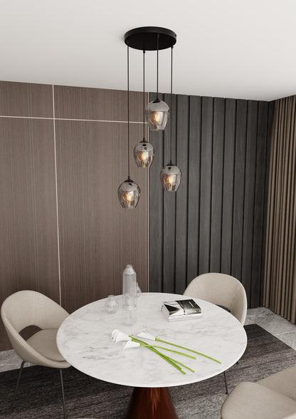 Istar 4 Light Pendant Black & Graphite