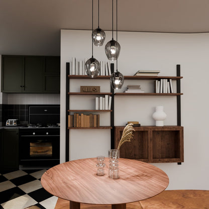 Istar 4 Light Pendant Black & Graphite