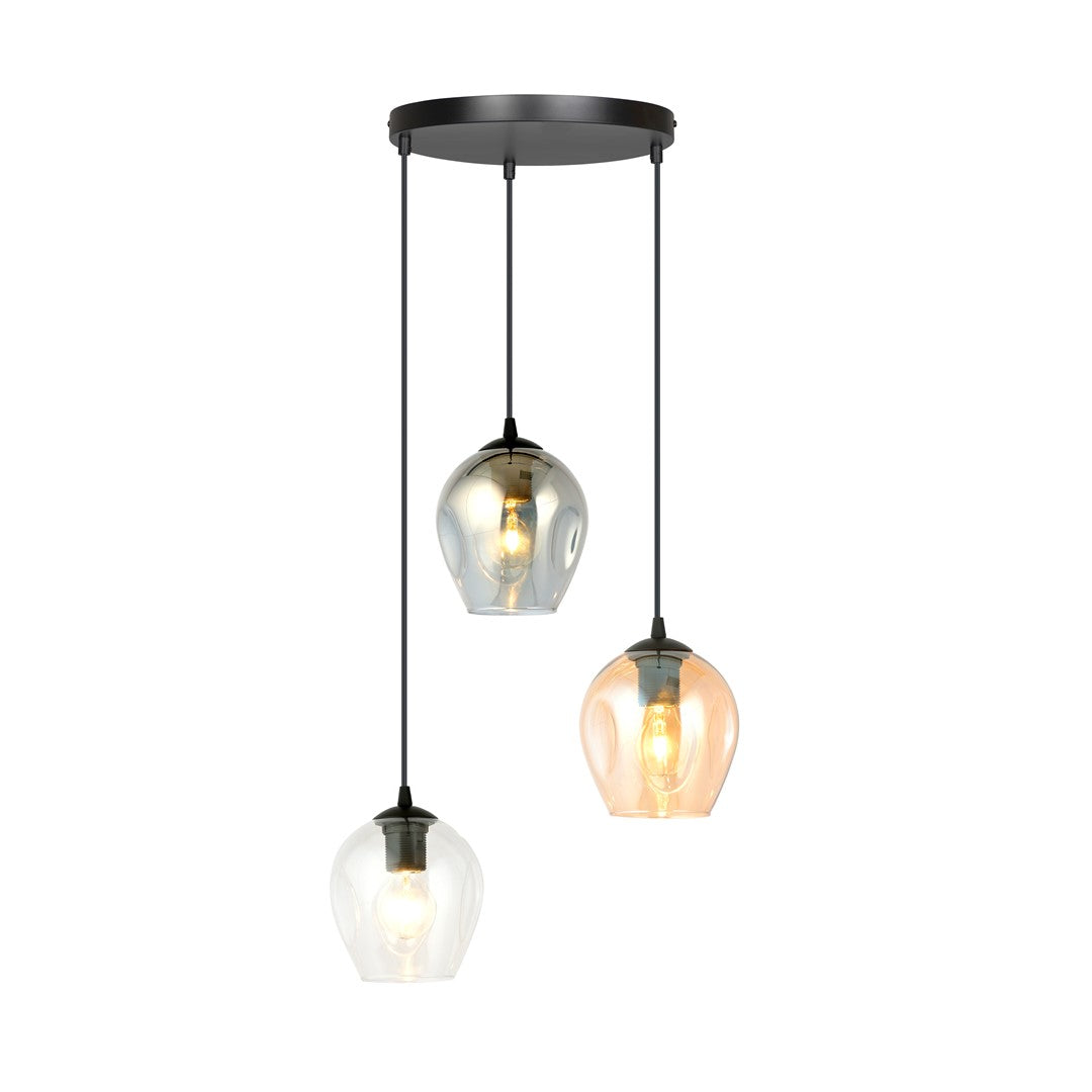 Istar 3 Light Pendant Black, Graphite & Amber