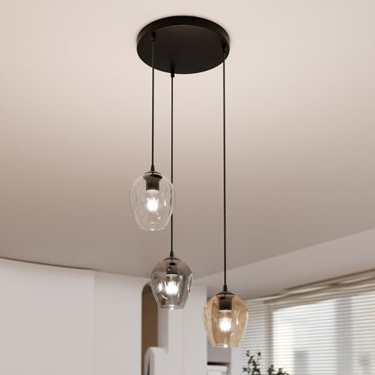 Istar 3 Light Pendant Black, Graphite & Amber