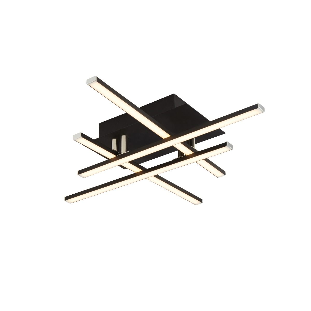 Matrix 4 Light LED Flush Black Ceiling Light