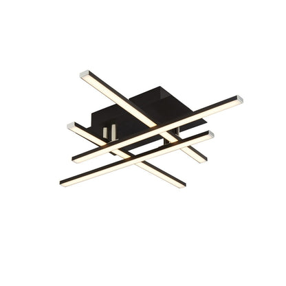 Matrix 4 Light LED Flush Black Ceiling Light