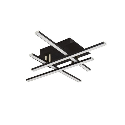 Matrix 4 Light LED Flush Black Ceiling Light