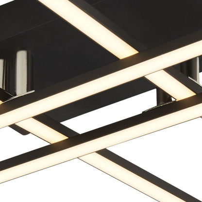 Matrix 4 Light LED Flush Black Ceiling Light