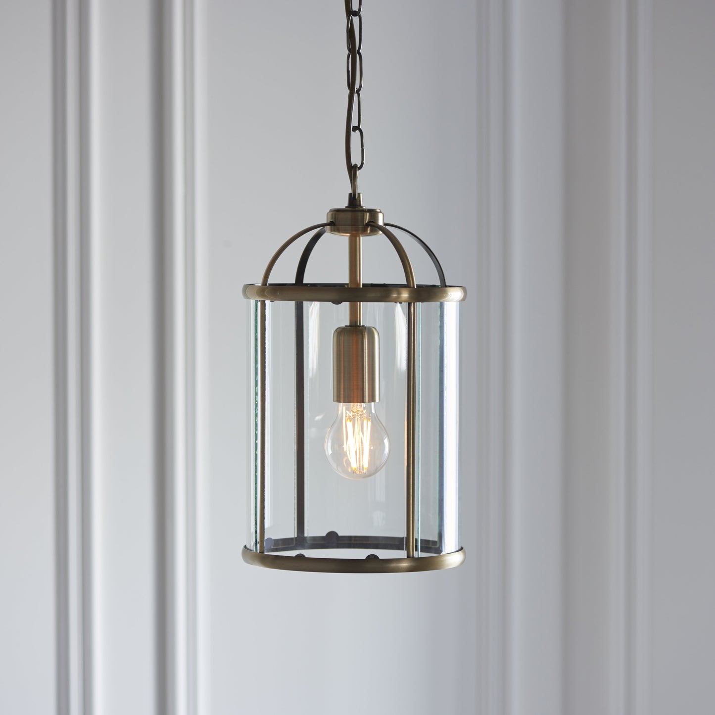 Lambeth 1 Light Pendant Antique Brass