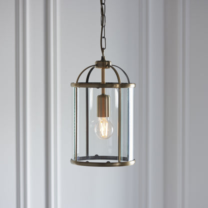Lambeth 1 Light Pendant Antique Brass