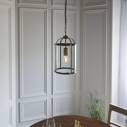 Lambeth 1 Light Pendant Antique Brass