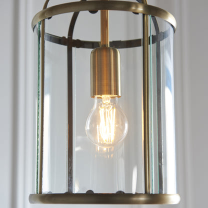 Lambeth 1 Light Pendant Antique Brass