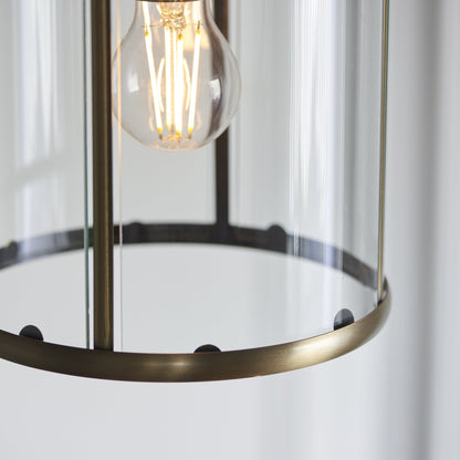 Lambeth 1 Light Pendant Antique Brass
