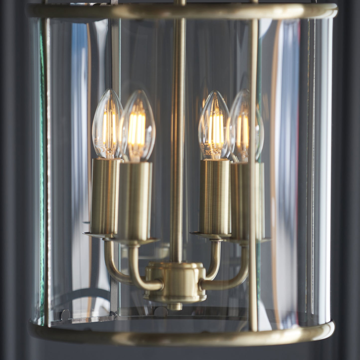 Lambeth 4 Light Pendant Antique Brass