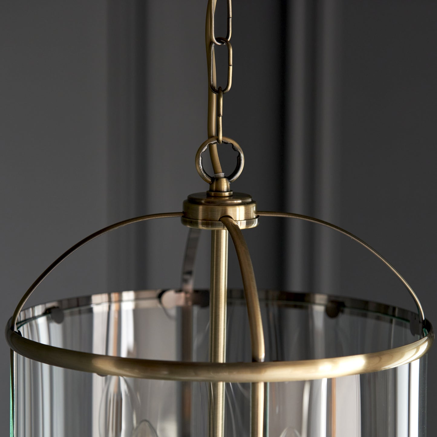 Lambeth 4 Light Pendant Antique Brass