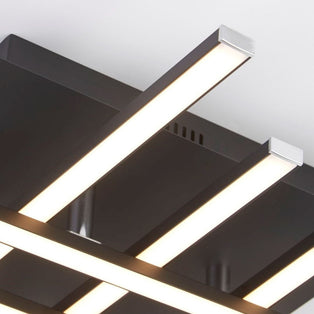 Matrix 6 Light Black LED Flush Ceiling Light
