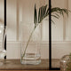 Round Optic Clear Glass Vase Small