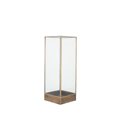 Antique Brass Square Metal Lantern Large