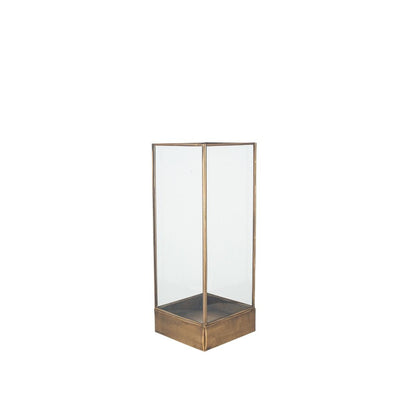 Antique Brass Square Metal Lantern Small