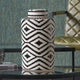 Chirala Black & White Aztec Ceramic Jar