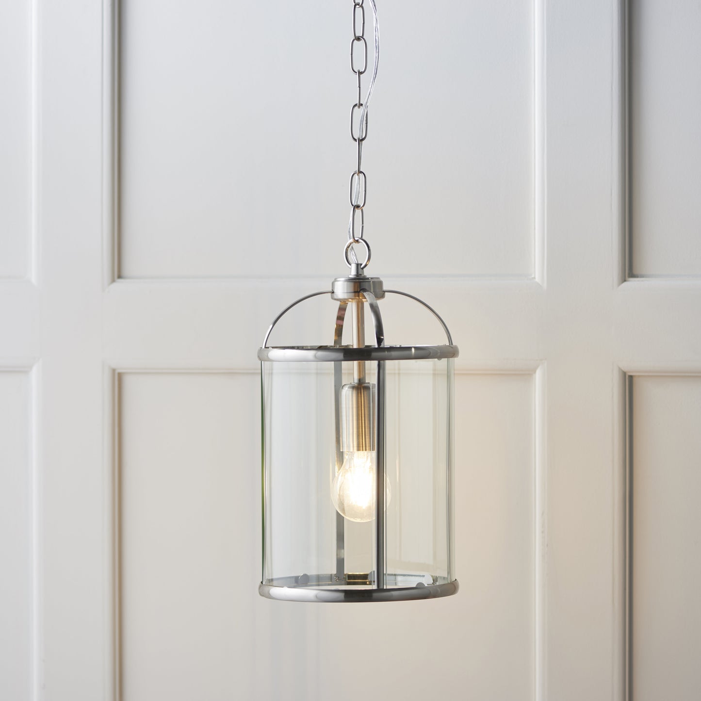 Lambeth 1 Light Pendant Satin Nickel