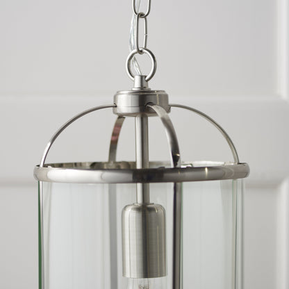 Lambeth 1 Light Pendant Satin Nickel