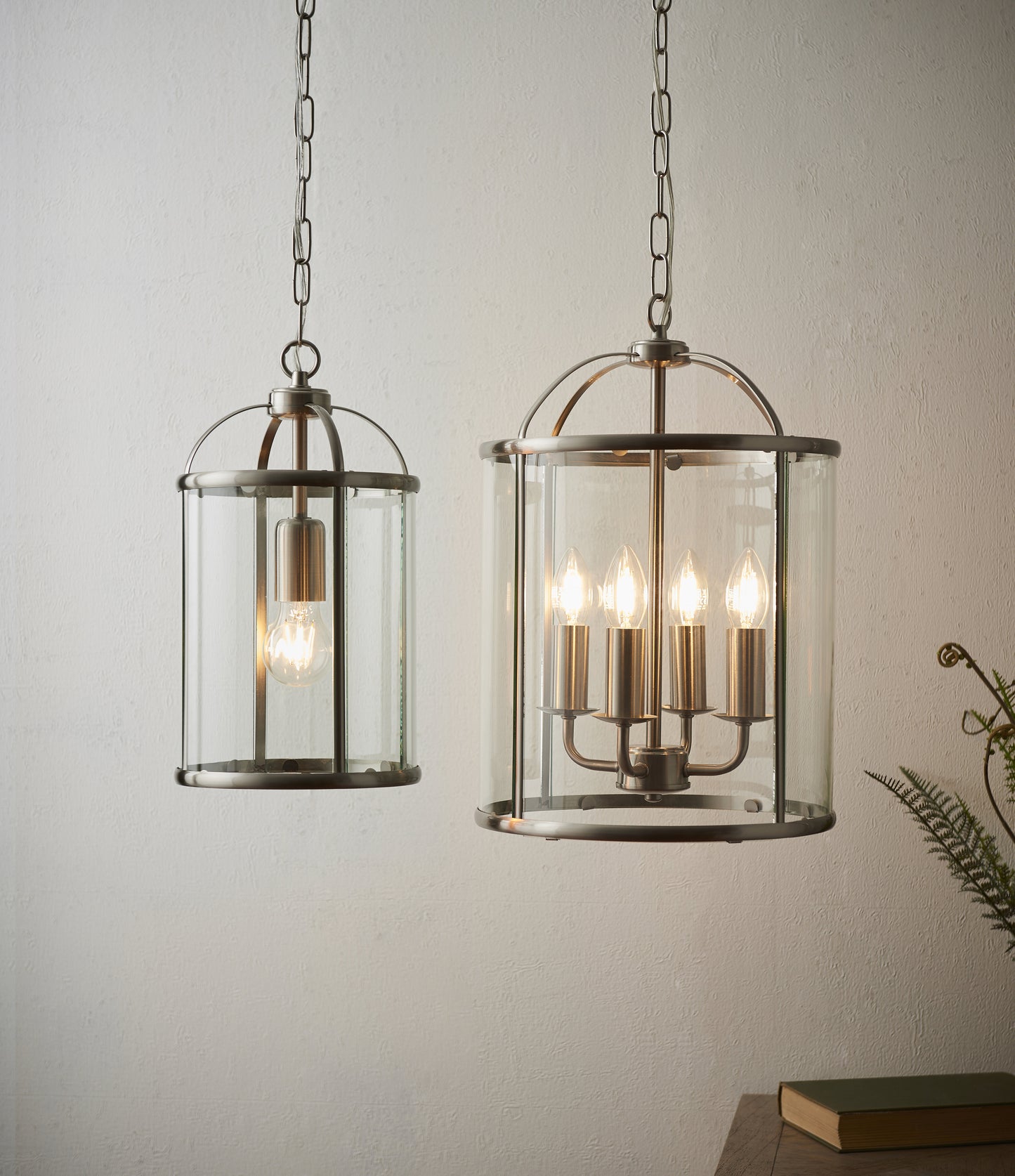 Lambeth 1 Light Pendant Satin Nickel
