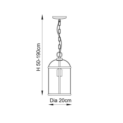 Lambeth 1 Light Pendant Satin Nickel