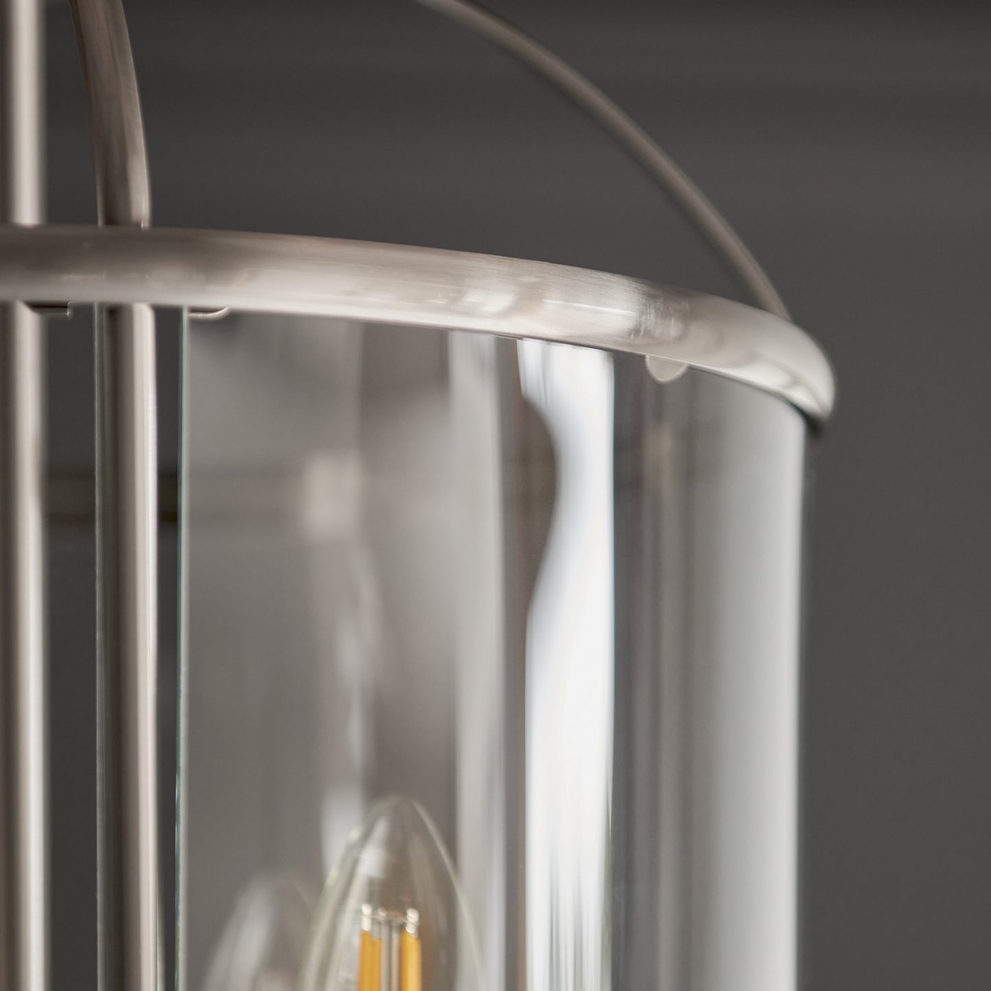 Lambeth 4 Light Pendant Satin Nickel