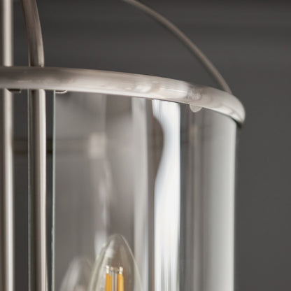 Lambeth 4 Light Pendant Satin Nickel