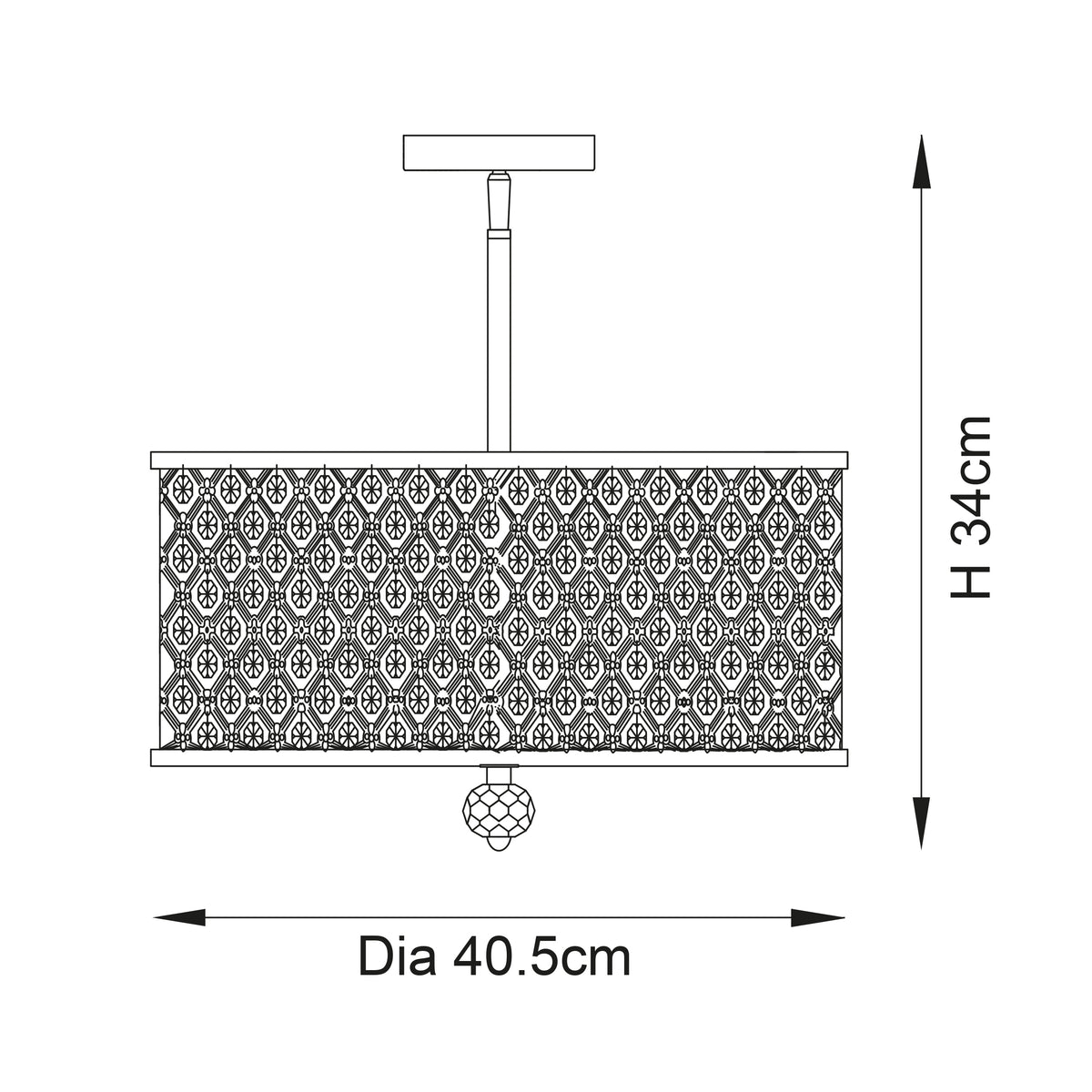 Hudson Semi-Flush Ceiling Light