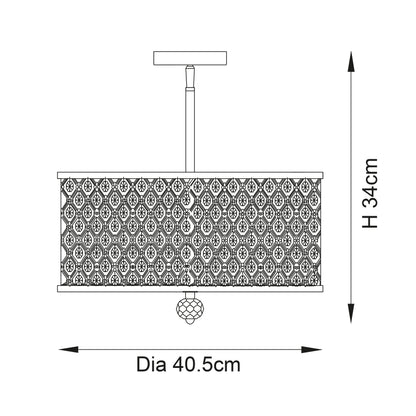 Hudson Semi-Flush Ceiling Light