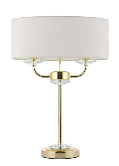 Nixon 2 Light Table Lamp Brass