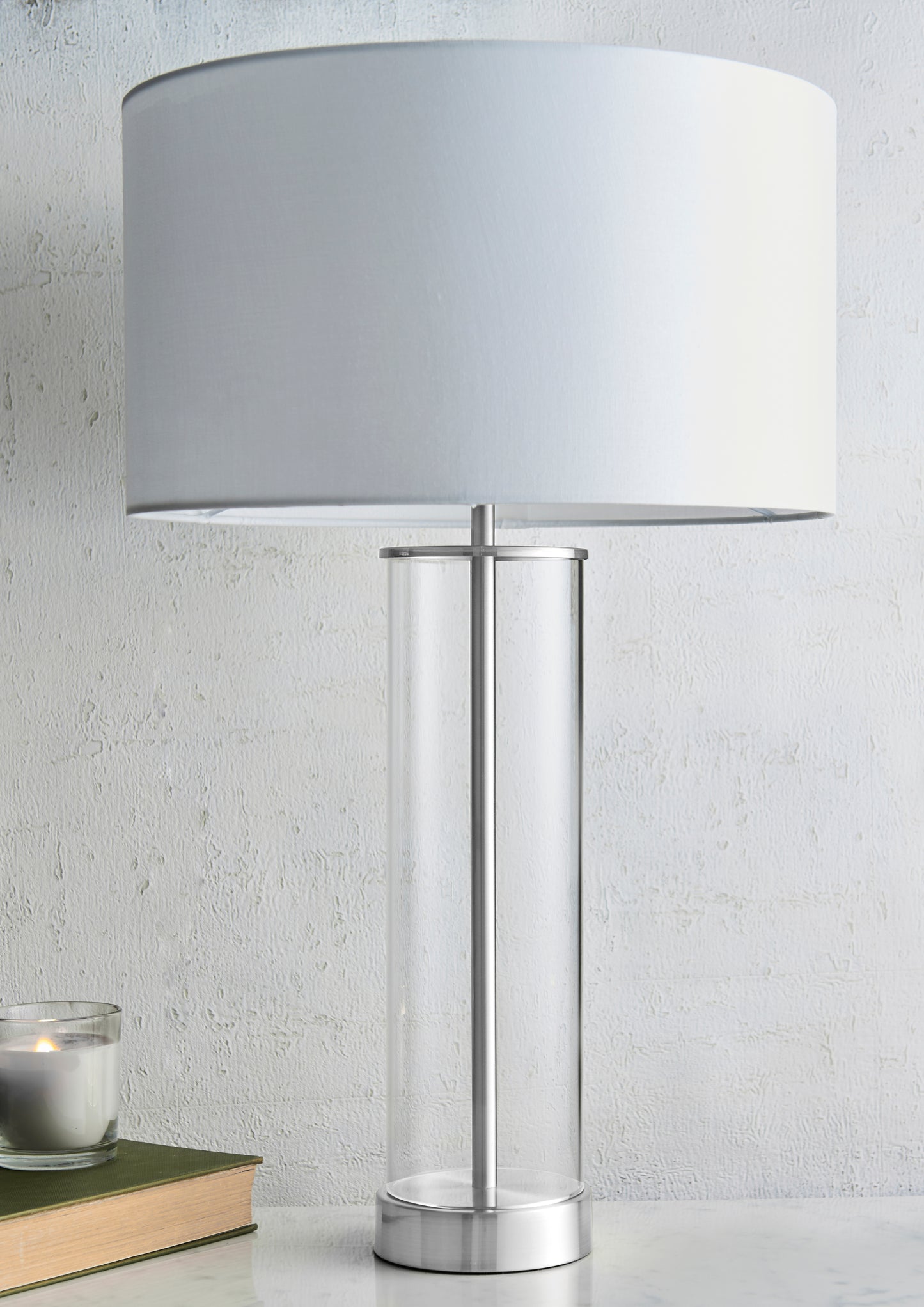 Lessina Nickel and Glass Touch Table Lamp