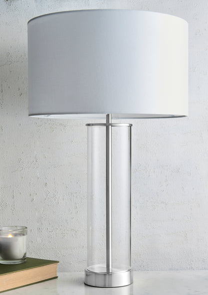 Lessina Nickel and Glass Touch Table Lamp