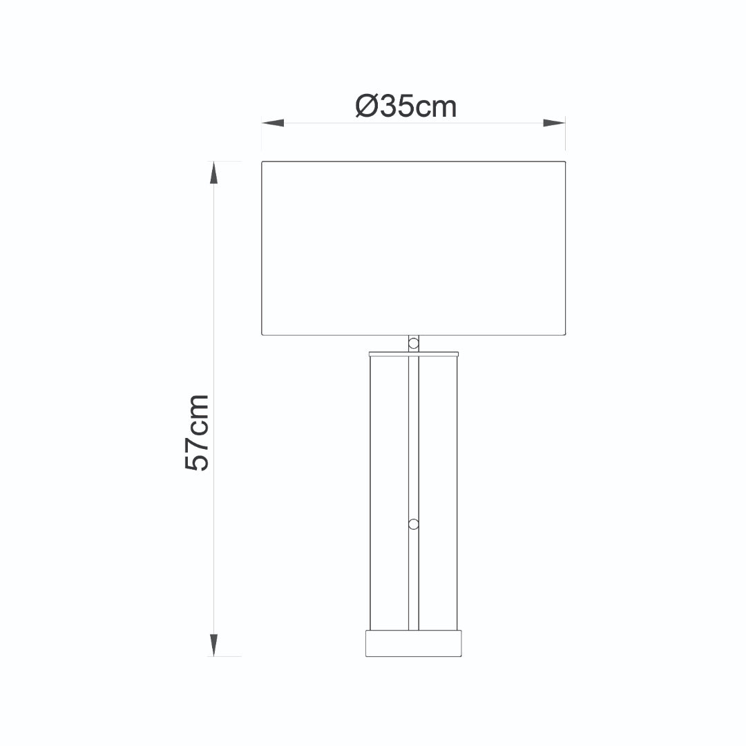 Lessina Nickel and Glass Touch Table Lamp