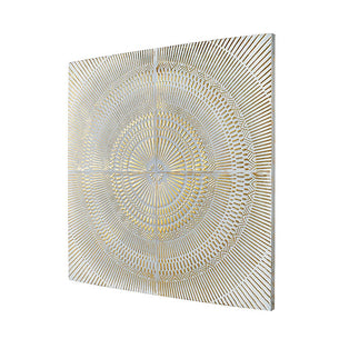 Antiqued Gold Metal Wall Art 100x100cm