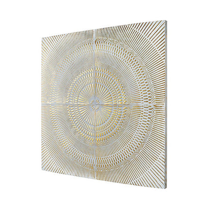 Antiqued Gold Metal Wall Art 100x100cm