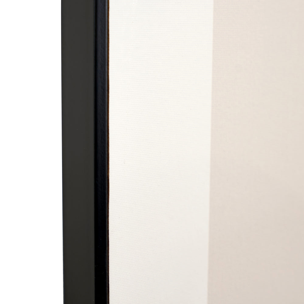 Art Deco Linear Gold And Black Framed Canvas