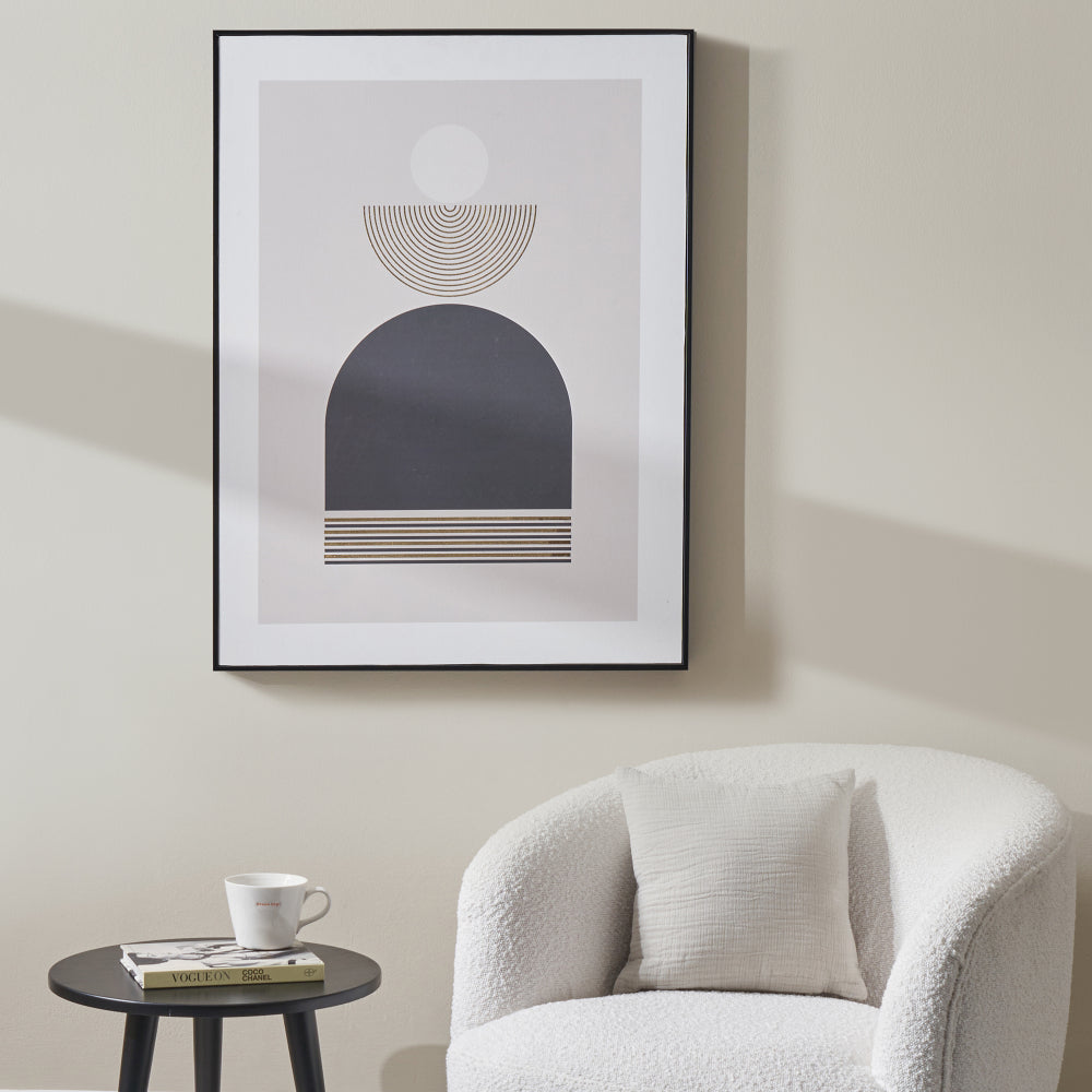 Art Deco Gold And Black Framed Canvas