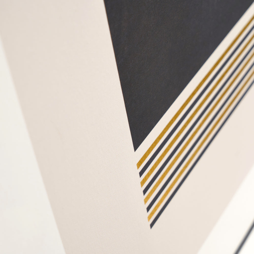 Art Deco Gold And Black Framed Canvas