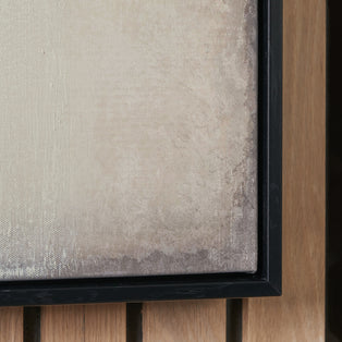 Abstract Grey and White Framed Canvas