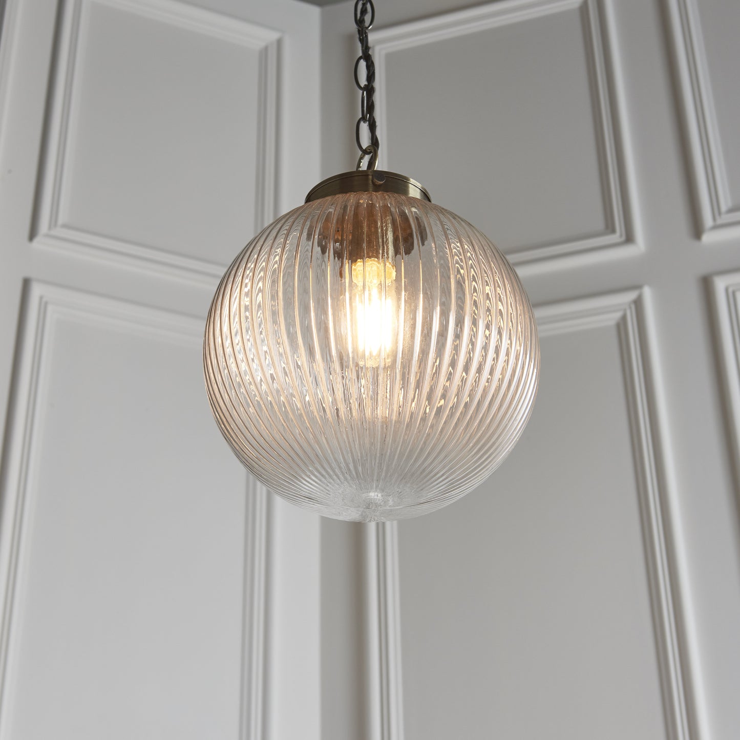 Brydon Pendant 250mm Antique Brass