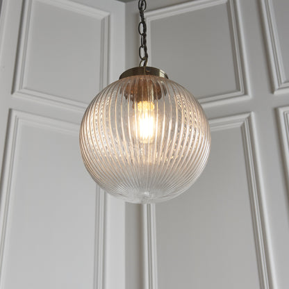 Brydon Pendant 250mm Antique Brass