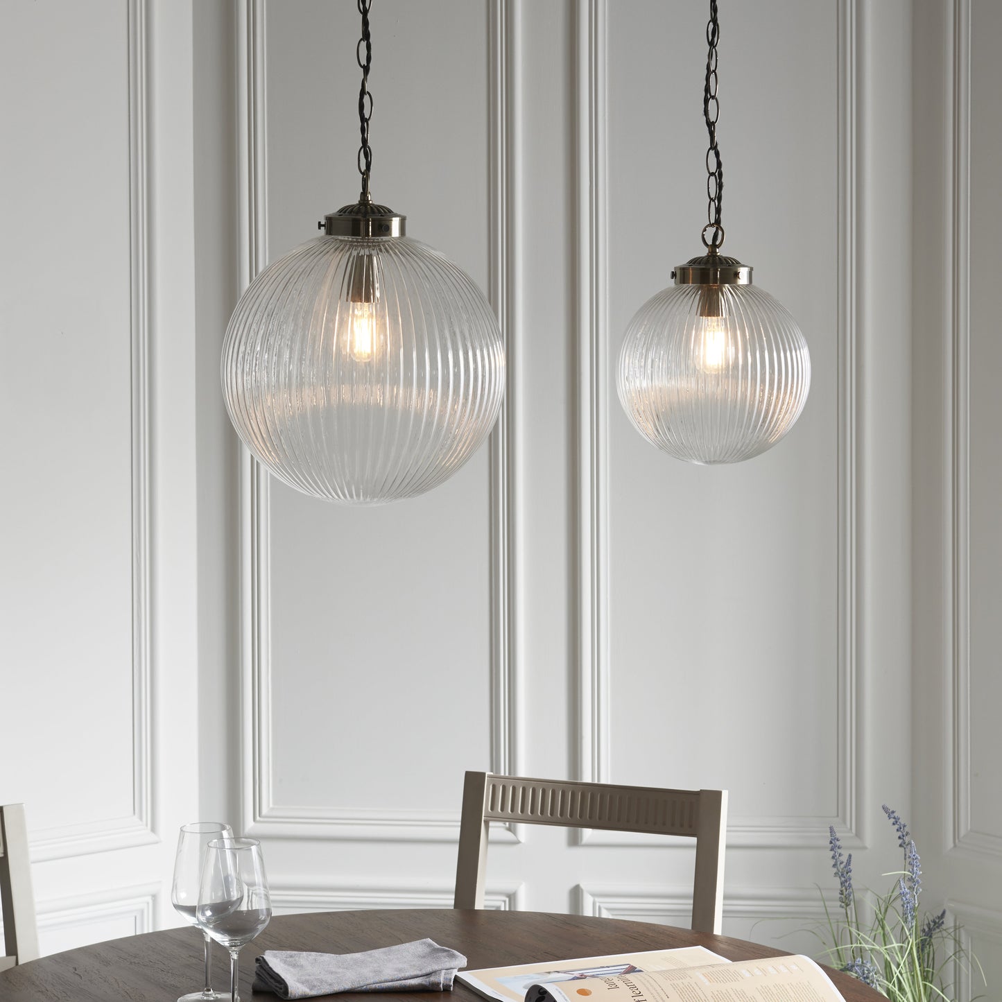 Brydon Pendant 250mm Antique Brass