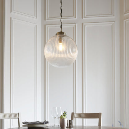 Brydon Pendant 350mm Antique Brass
