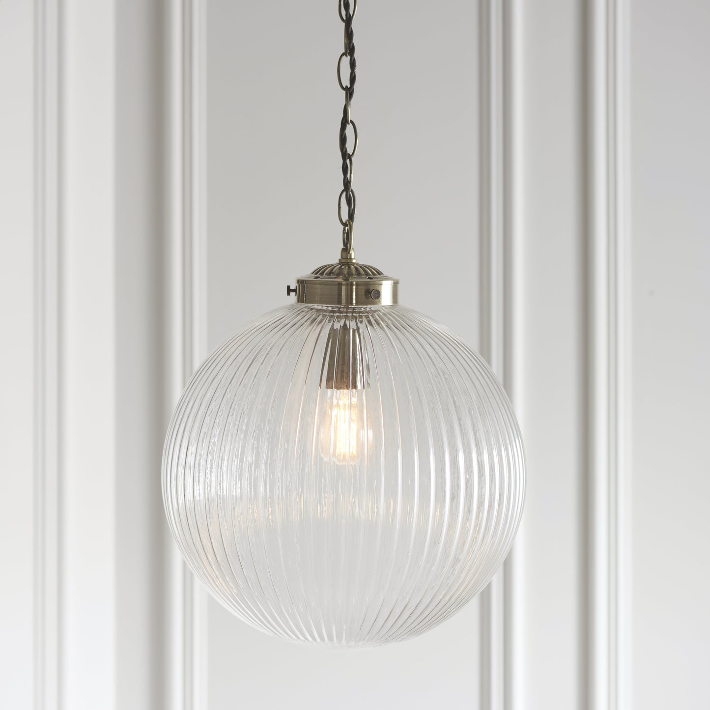Brydon Pendant 350mm Antique Brass