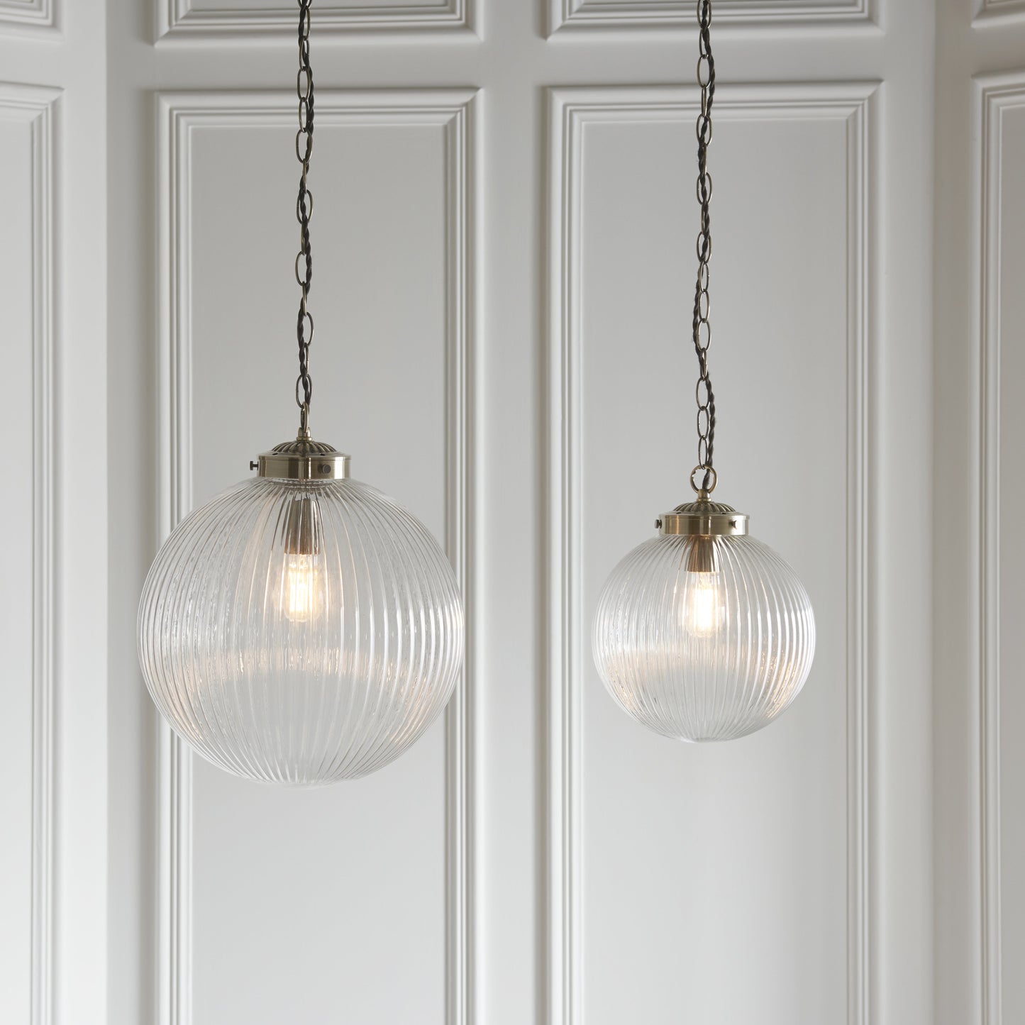 Brydon Pendant 350mm Antique Brass